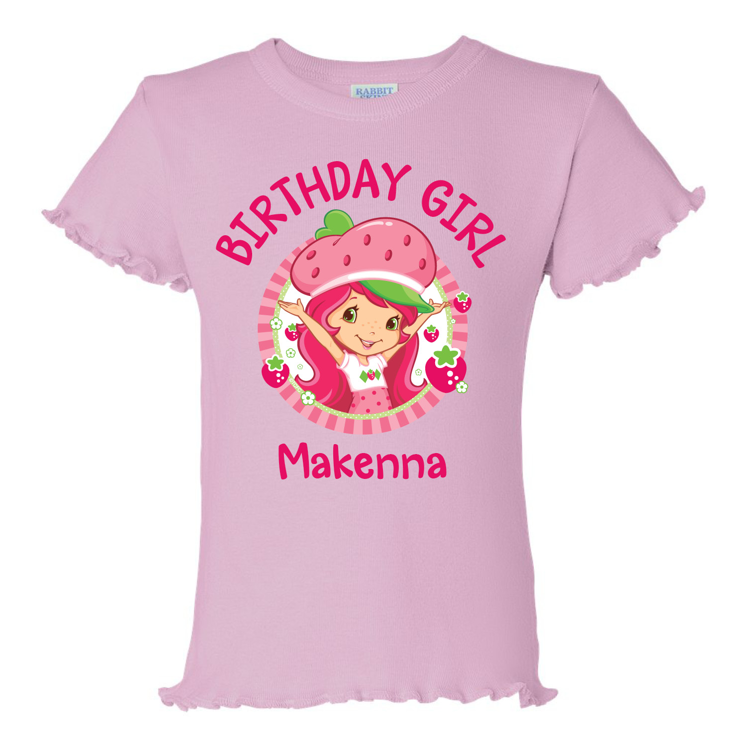 unknown Strawberry Shortcake Birthday Girl Pink Ruffle T-Shirt