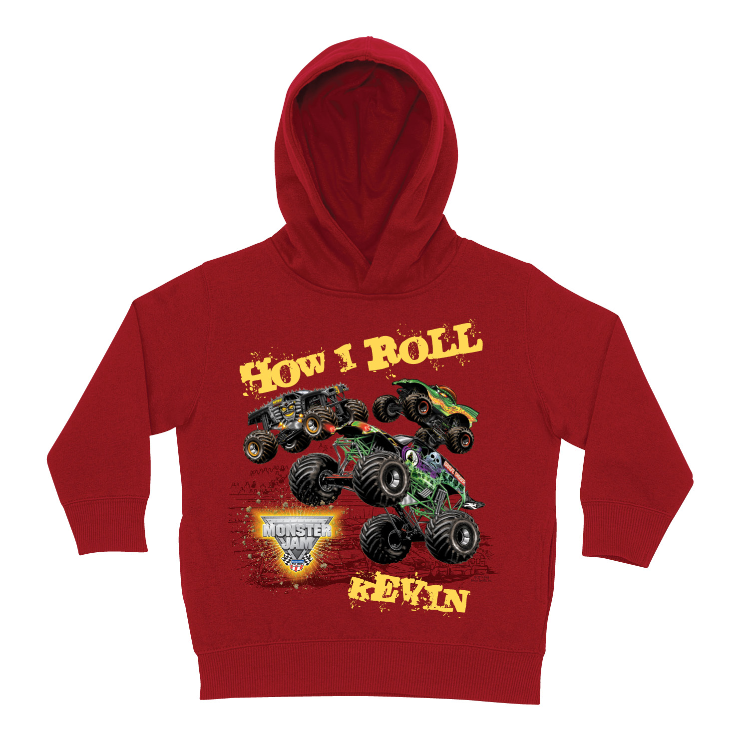 unknown Monster Jam How I Roll Red Toddler Hoodie