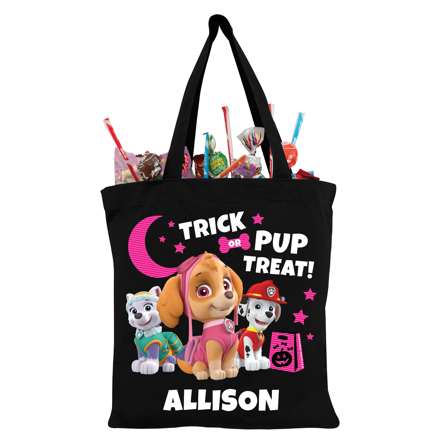 unknown Paw Patrol Skye and Pups Black Trick-or-Treat Bag