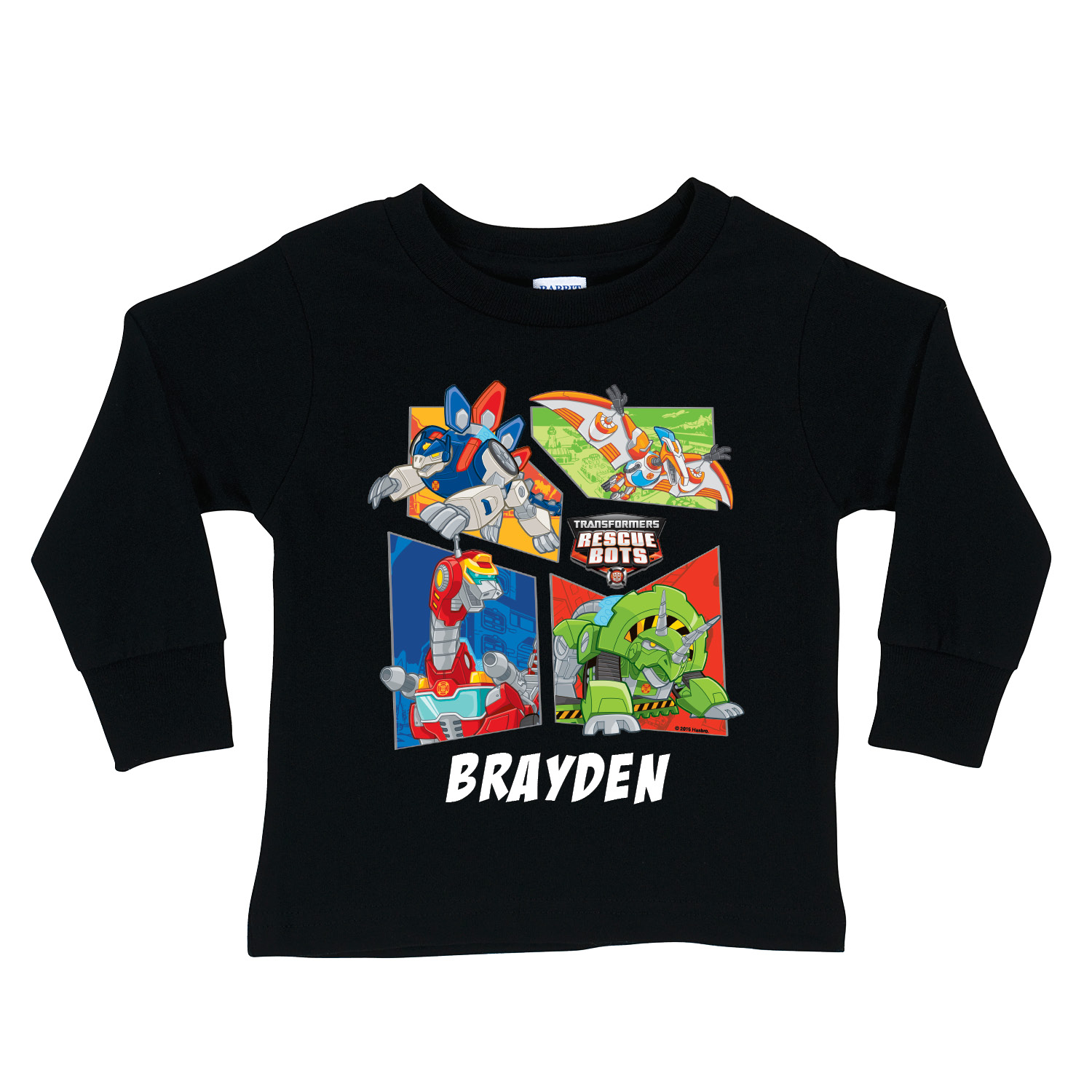 unknown Transformers Rescue Bots Dinobot Black Long Sleeve Tee